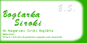 boglarka siroki business card
